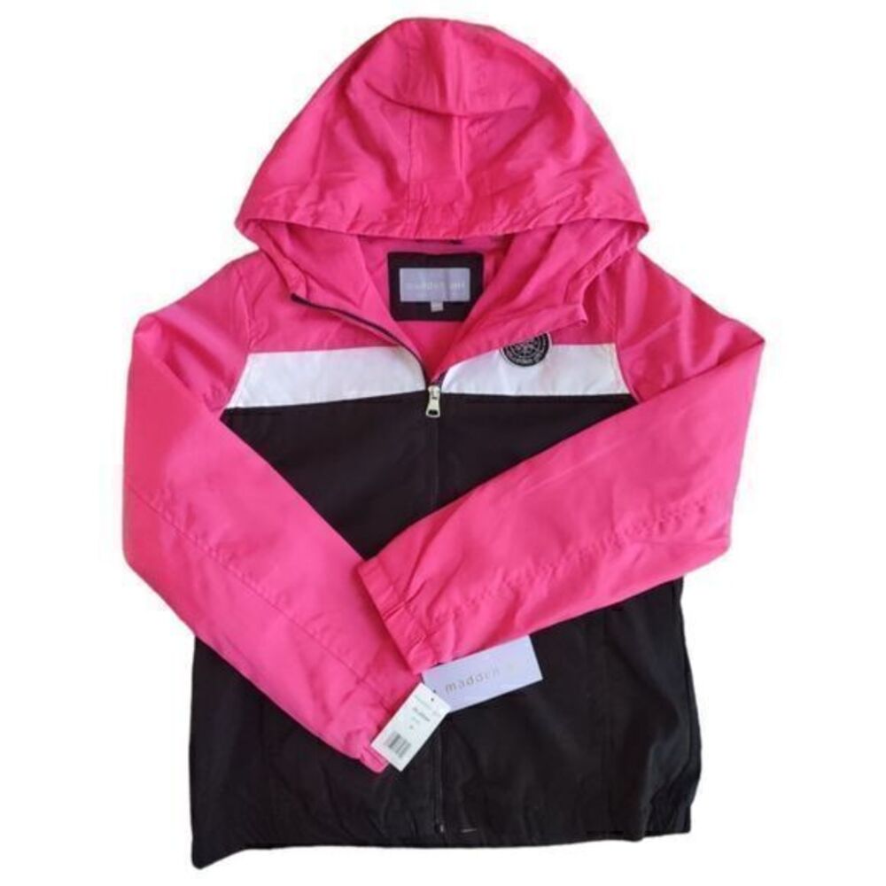 Madden Girl Women's Fashion Outerwear Jacket Color Block Black Size‎ M NWT